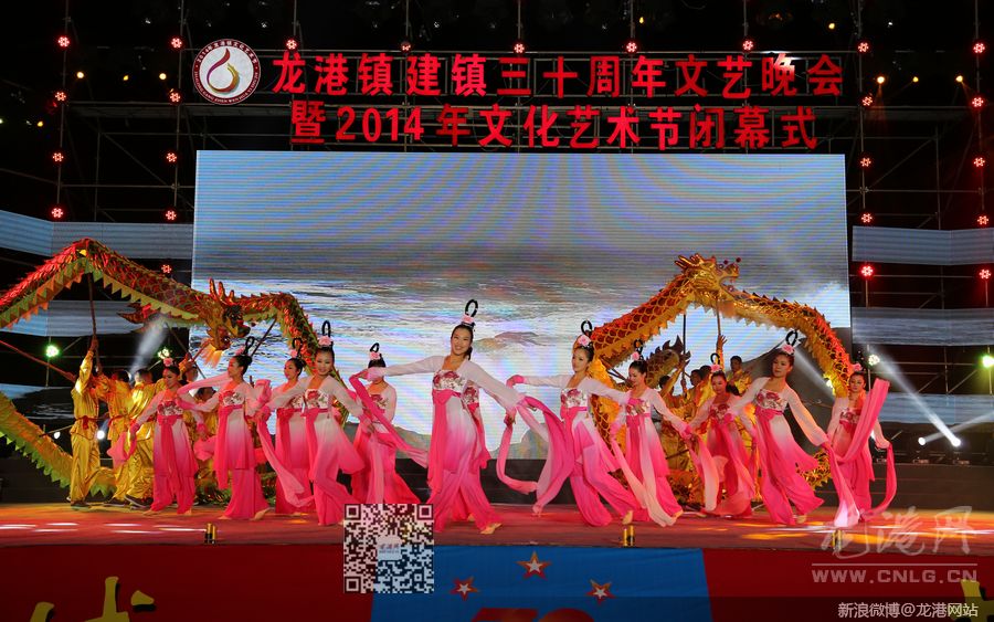 今夜星光灿烂,今夜龙港无眠,昨天晚上,龙港镇建镇30周年文艺晚会暨2014年文化艺术节闭幕式在财富广场隆重举行。县委常委、龙港镇委书记丁振俊,县统战部副部长赵家沈、县文明办主任郑德菊、镇长王忠秀(副县长级)、镇人大主席上官光强、镇委副书记李孝取、黄贤满、吕存阳等领导观看了演出。