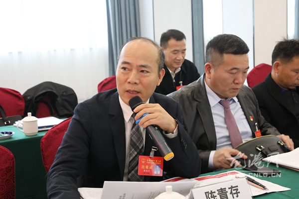 龙港代表团继续审议县政府、计划、财政预算三