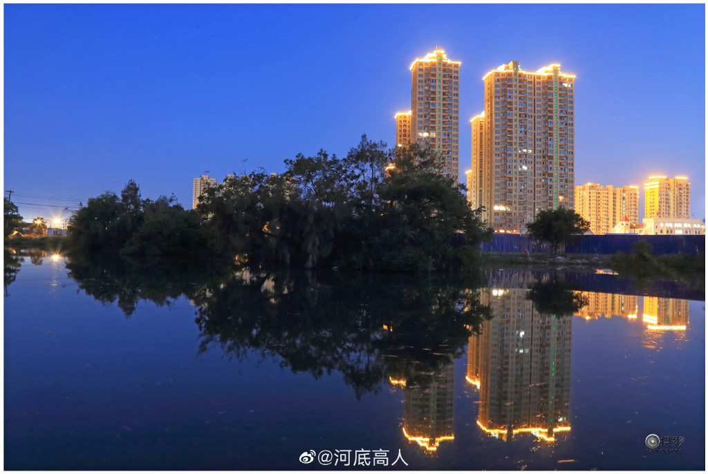 龙港下涝村的黄昏色彩 转自：新浪微博 河底高人