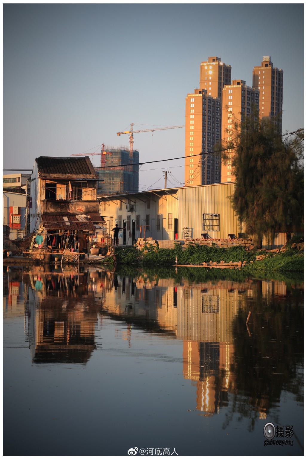 龙港下涝村的黄昏色彩 转自：新浪微博 河底高人