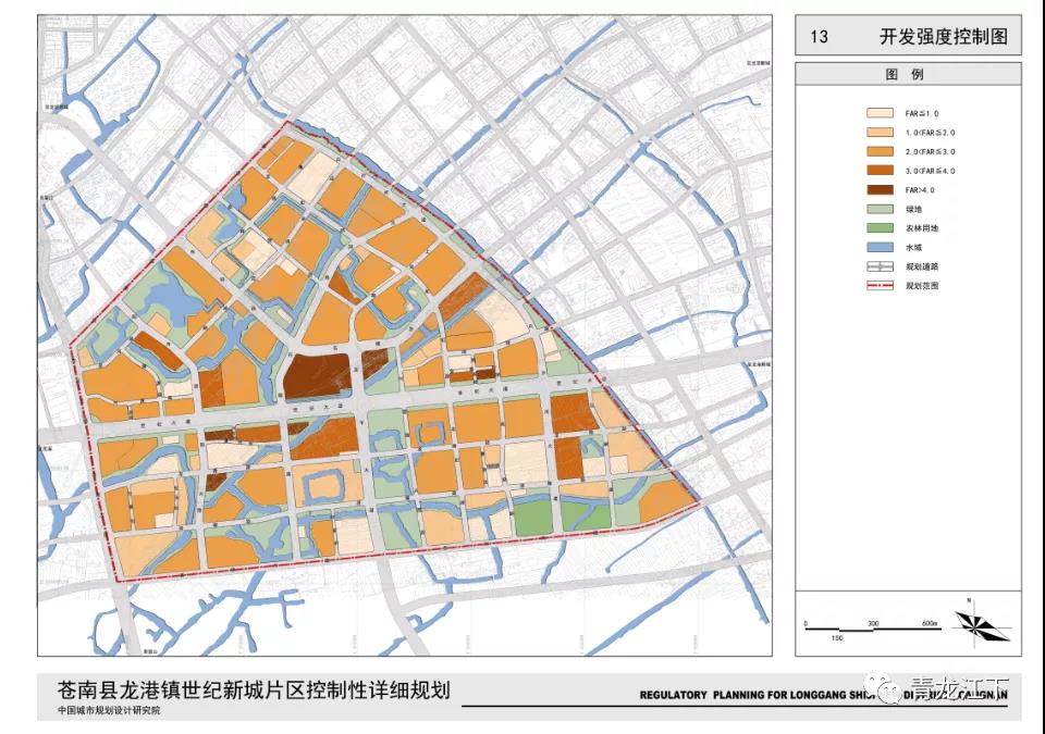 龙港世纪新城开发强度和高度控制规划图