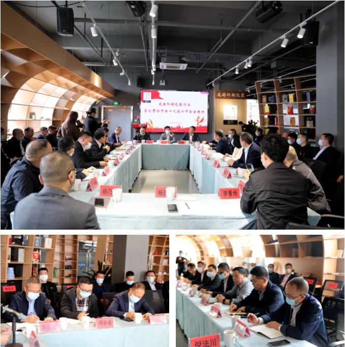 龙港印刷包装政协委员会客厅开展学习十九届六中全会精神活动