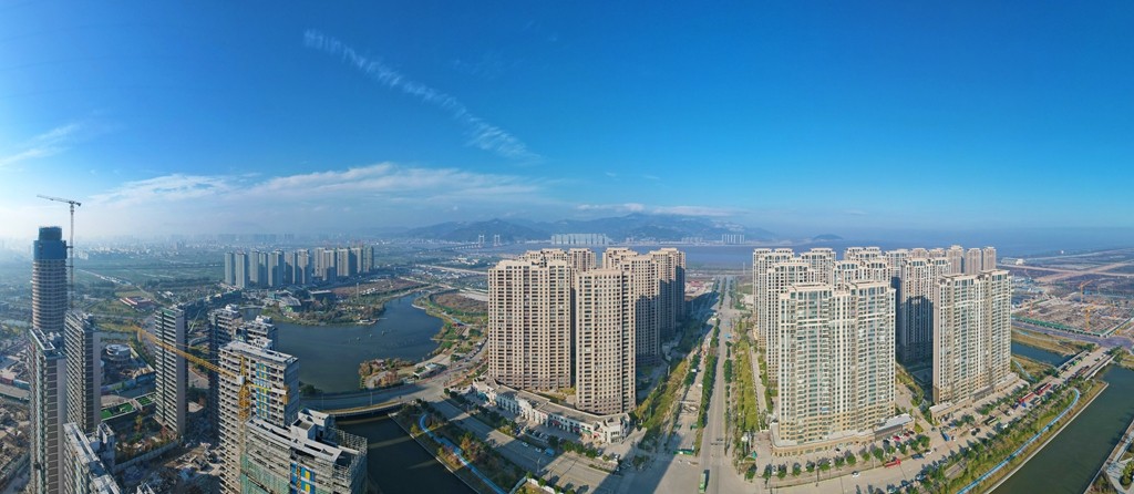 龙港新城一景 月湖圈