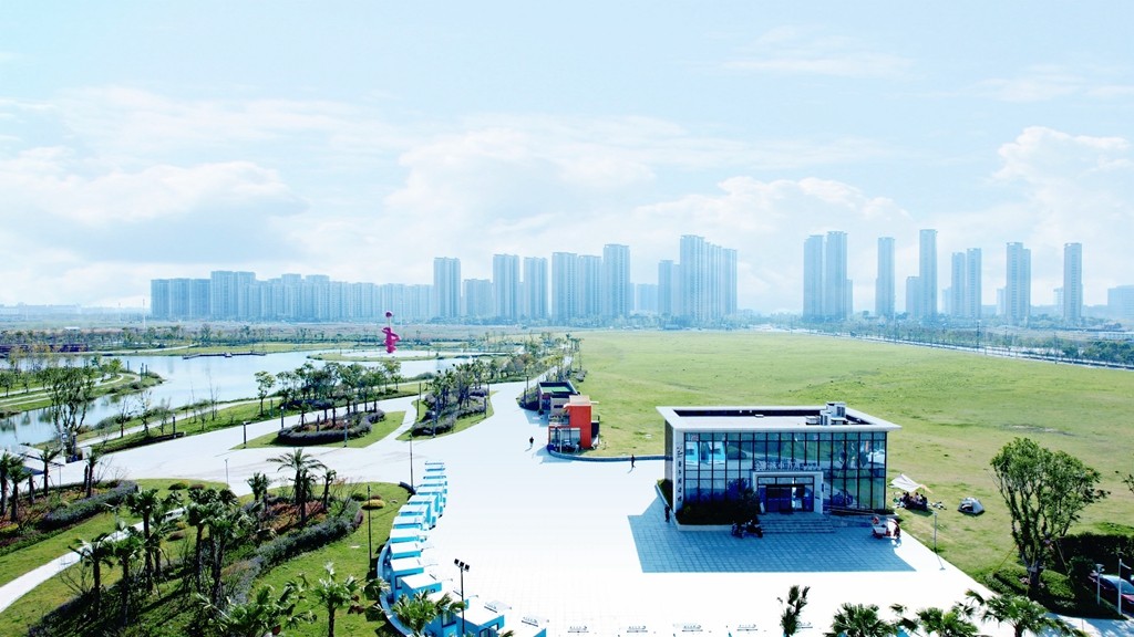 龙港新城一景 月湖圈