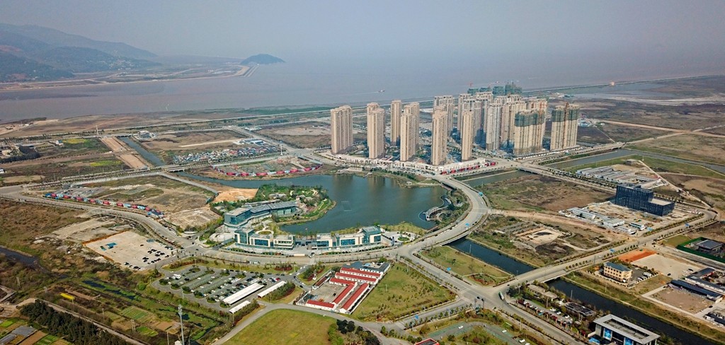 龙港新城一景 月湖圈