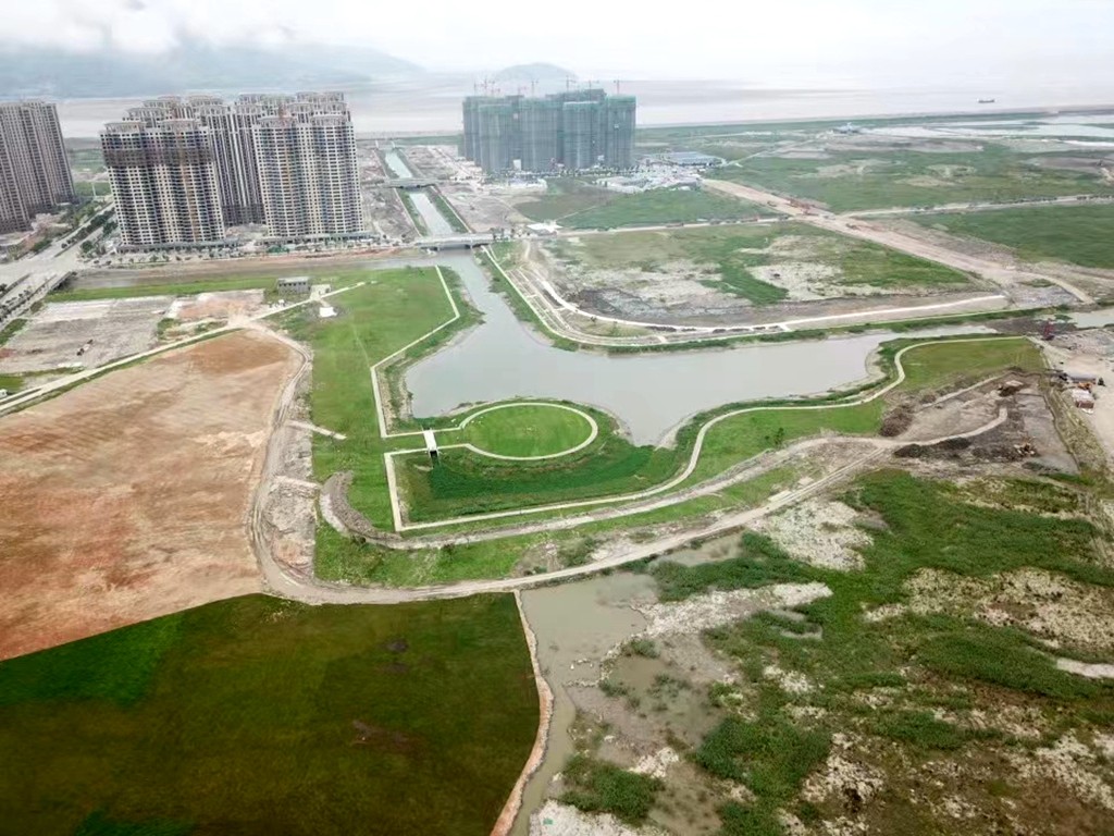 龙港新城一景 月湖圈