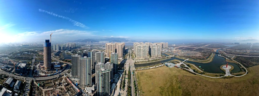 龙港新城一景 月湖圈