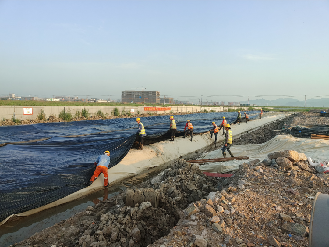 温州港舥艚作业区一期工程施工现场 温州港舥艚作业区一期工程施工现场