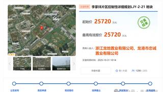 港市李家垟片区控制性详细规划LJY-2-21地块已出让成功